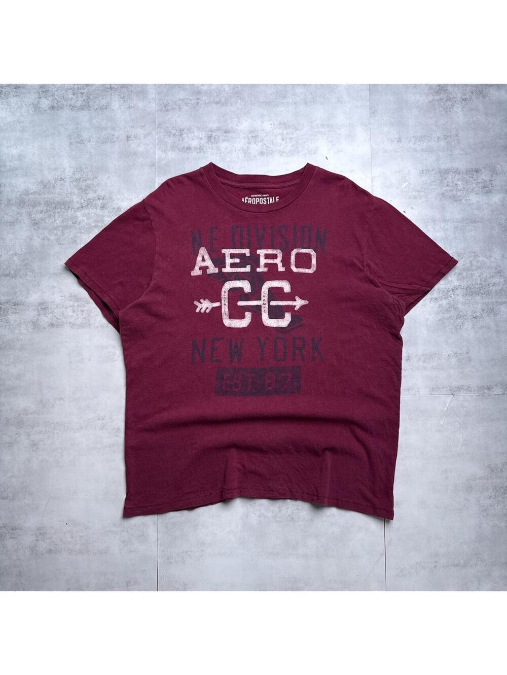 Y2K Aeropostale Burgundy 00s T shirt